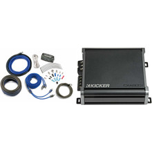 KICKER CXA800.1 800 Watt Mono Amp & 4AWG 2 Channel Amp Install Kit