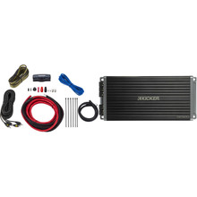 Kicker 47KEY5001 500-Watt Mono Channel Amp With Bass Knob, Amp Kit