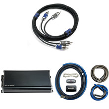 KICKER CXA1800.1 1800 Watt Mono Amp & 1/0AWG Power Kit & 6 M. RCA