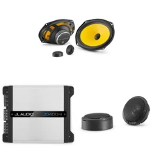 J42144★AUDIO CRAFT オーディオクラフト AW-5 /AW-34 JL Audio JD400/4 4 Ch. Class D Full-Range Amp w/ C1 6x9