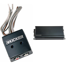 KICKER CX1200.1 Mono Amplifier & KISLOC Line Output Converter