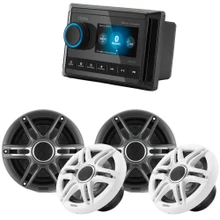 Clarion CMM-20 Marine Source Unit with a Pair of Clarion CMSP-651