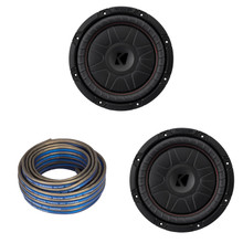Kicker CVT10 CompVT 10-Inch (250mm) Subwoofer, 4-Ohm Bundle
