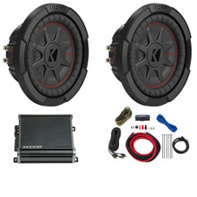 Kicker 10 Inch Comp R Woofer 48CWR104 Package with 46CXA4001