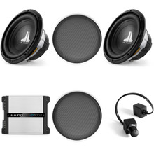 JL Audio (2) 10W0v3-4 10-inch Sub, Single 4 Ω, JD500/1 Amp Bundle