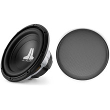 JL Audio 10W0v3-4 10-inch Sub, Single 4 Ω, Grill Bundle - Creative