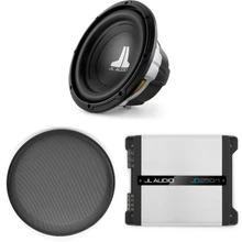 JL Audio 10W0v3-4 10-inch Sub, Single 4 Ω, Grill Bundle - Creative