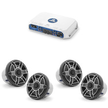 JL Audio MV400/4i w/ (2) M6-880X-S-Gmti-i, RGB LED, Gunmetal