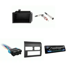 Alpine UTE-73BT Single Din Radio Bundle Gray Dash includes Radio