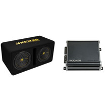 Kicker 10 Inch Bass Bundle - A 44CWCD104 Subwoofer with CXA4001