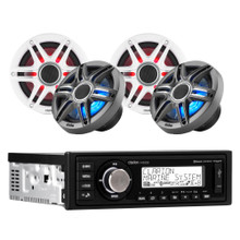 Clarion M508 Marine Single Din with CMSP-651RGB-SWG 6.5-inch