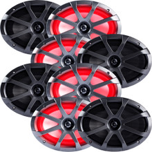 Memphis Audio 6x9 LED Marine Coaxial Speakers - 2 Pair (4 Units
