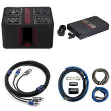 Kicker 47QL7R122 12-Inch (30cm) Loaded Ported Quad Box, 2-Ohm