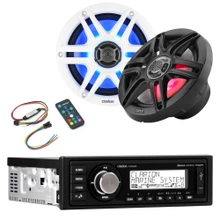 Clarion M508 Marine Single Din with CMS-651-CWB 6.5-inch Marine
