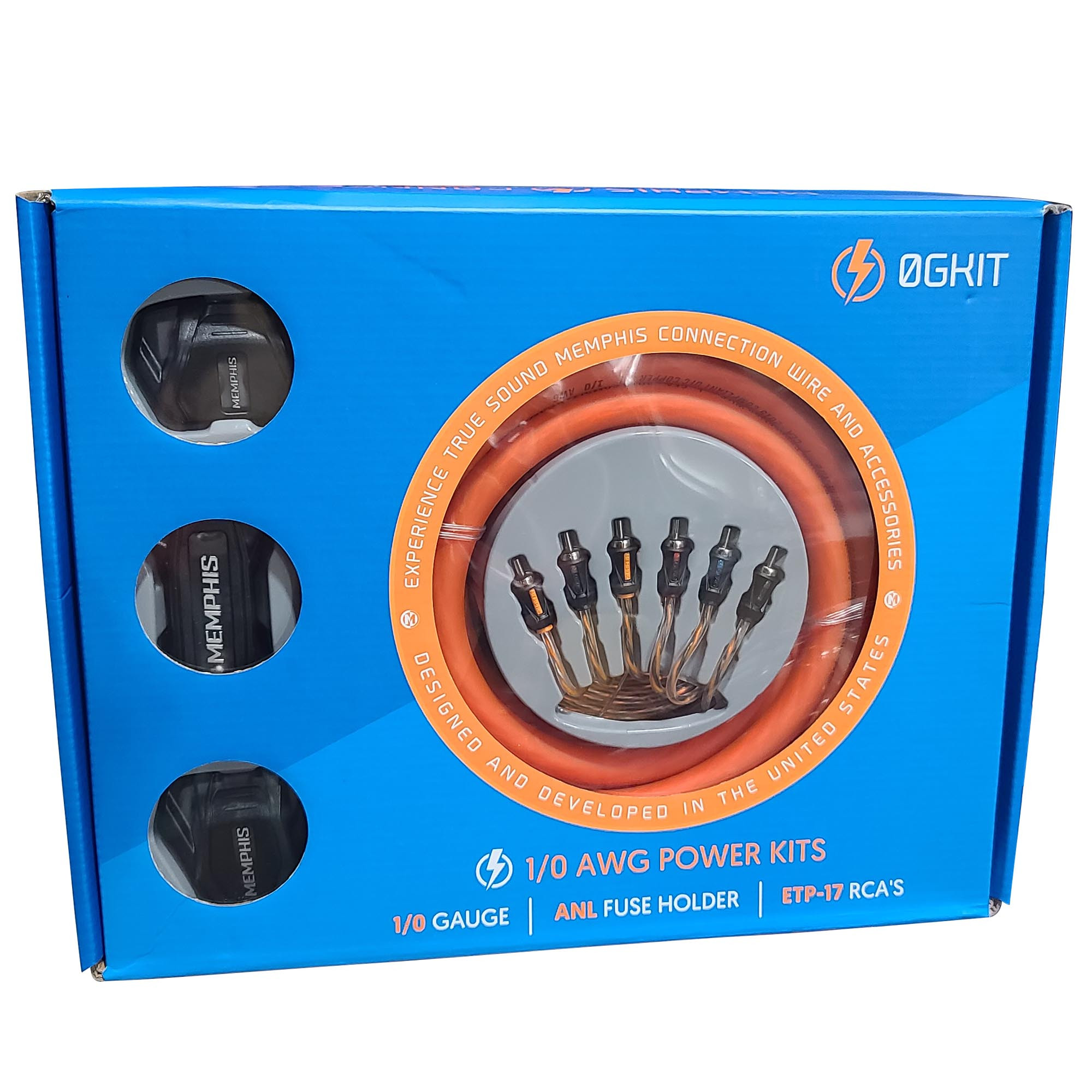 Memphis Audio 0GKIT 0-Gauge Amp Install Kit With ANL Fuse Holder With