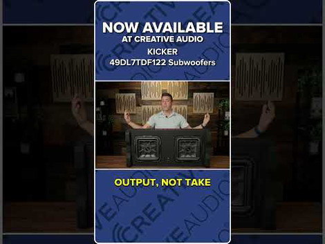 Kicker 49DL7TDF122 Dual Down Firing 12" Subwoofer Enclosure | New at Creative Audio