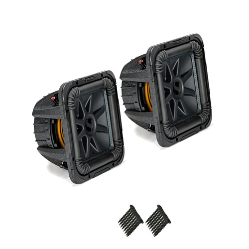 Kicker 44L7S102 Solobaric L7 10" Subwoofers Bundle - Dual 2-Ohm Voice Coils for wiring to a 2-ohm monoblock amplifier