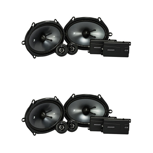 Kicker CSS68 6x8-INCH (160x200mm) COMPONENT SYSTEM WITH .75-INCH (20mm) TWEETER, Bundle