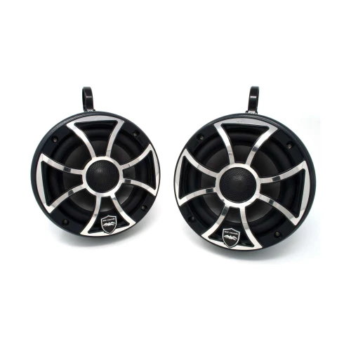 Wet Sounds REVO 6-XSB-SS 6.5 Inch Marine LED Speakers & Roll Cage Enclosures (1.75" Clamps)