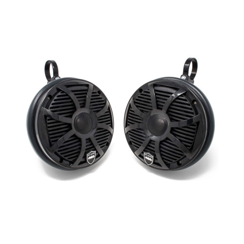 Wet Sounds REVO 6-SWB Black 6.5 Inch Marine LED  Speakers & Roll Cage Enclosures (1.75" Clamps)