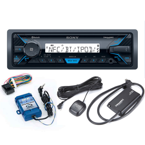 Sony DSX-M55BT Marine Receiver with Bluetooth and Sirius XM tuner and Handle Bar Control Interface bundle
