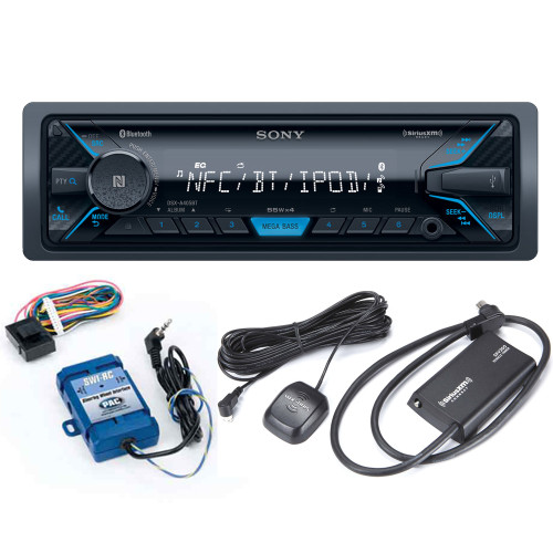 Sony DSX-A405BT Receiver with Bluetooth and Sirius XM tuner and Steering Wheel Control Interface bundle