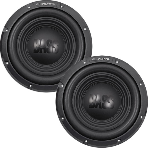 Alpine W10S4 10-inch Single 4 Ohm Subwoofer Bundle