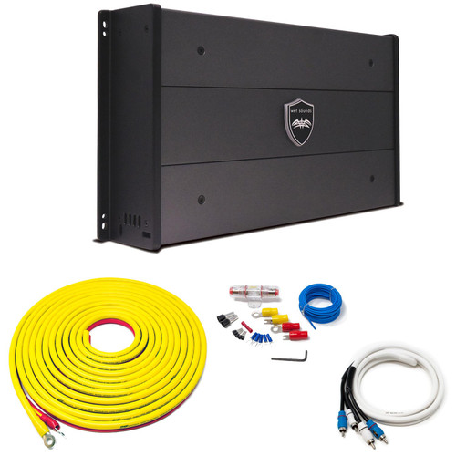 Wet Sounds SYN-DX-2.3HP SYN-DX Series Marine Amplifier & Stinger 7-Meter 4-Gauge Amplifier Wiring Kit w/ RCAs