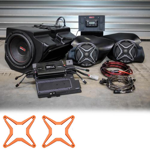 Polariz RZR XP 1000 Complete SSV Works 3 Speaker Plug-And-Play System - Orange