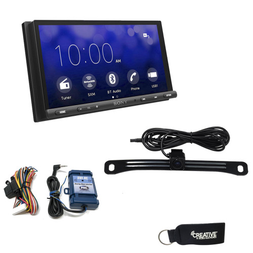 Sony XAV-AX5000 compatible with CarPlay & Android Auto receiver + Rear View Camera & Steering Wheel Interface
