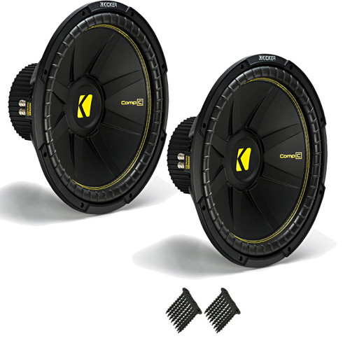 Kicker CWCS154 CompC 15" Subwoofers Bundle Single 4-Ohm Voice Coil