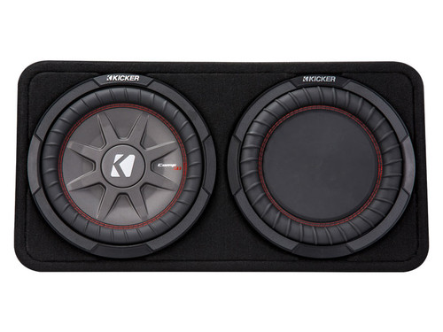 Kicker Refurbished CompRT10 10-inch (25cm) Subwoofer in Thin Profile Enclosure, 4-Ohm, 400W