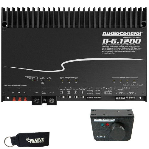 AudioControl D-6.1200 6-Channel Car Amplifier with Digital Signal Processing & ACR-3 Dash Remote