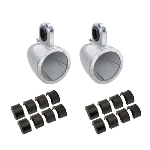 Kicker KMTESW White 6.5" Empty Wake Tower/Roll Bar Enclosures with KMTAP Adapter Pack for UTVs