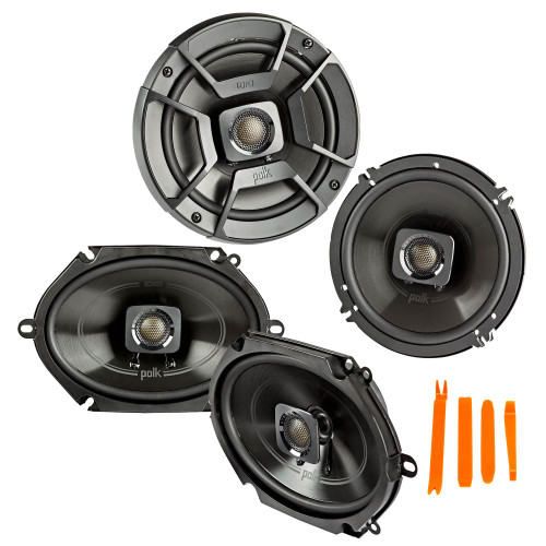 Polk Audio - A Pair Of DB652 6.5" Coaxial and A Pair Of DB572 5x7" Speakers - Bundle Includes 2 Pair