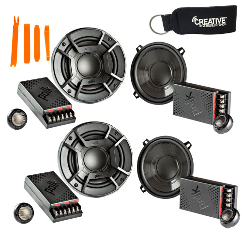 Polk Audio - Two Pairs Of DB5252 5.25" Component Speaker - Marine and Powersports Certification