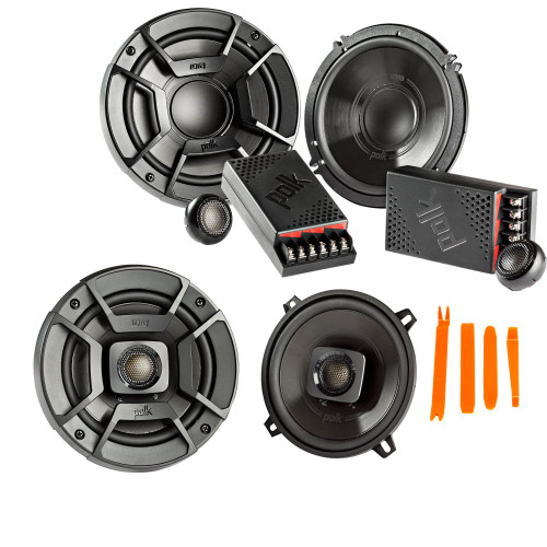 Polk Audio - A Pair Of DB6502 6.5" Components and A Pair Of DB522 5.25" Coax Speakers - Bundle Includes 2 Pair