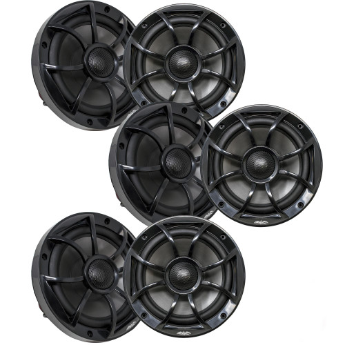 Wet Sounds - Three Pairs Of RECON 6-BG Recon Series 6.5" Coaxial speakers With Black XS Grilles And Cones