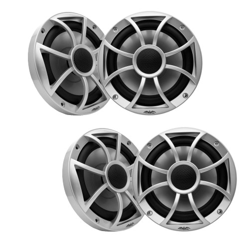 Wet Sounds - Two Pairs Of RECON 6-S Recon Series 6.5" 60-Watt RMS Coaxial Speakers With Silver XS Grilles And Cones