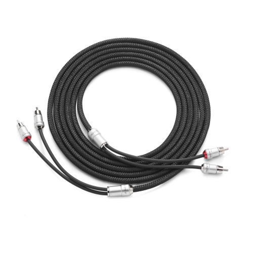 JL Audio XE-BLKAIC2-12 2-Channel Twisted-Pair RCA Audio Interconnect w/ Machined Connectors - 12 ft. / 3.66 m