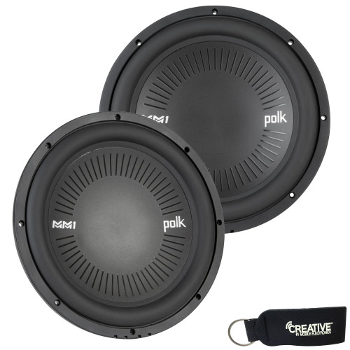Polk MM1242DVC 12" Dual 4-Ohm Voice Coil Subwoofer Bundle Includes 2 woofers with Marine Certification