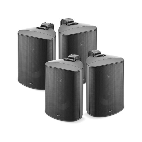 Focal 100 OD6 6.5" Outdoor Loudspeakers, IP66 Rated -Black Pairs, 4 Speakers