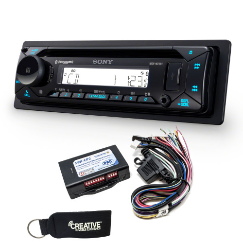 Sony MEX-M72BT Marine Bluetooth/CD Receiver & Handle Bar Control Interface compatible with Harley  1998-2013