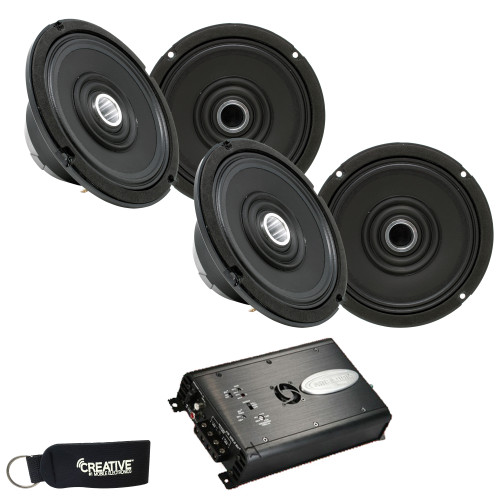 ARC Audio KS-125.2-BX2 Amplifier And Two Pairs of Moto602-HD 6.5" Speakers Compatible With Harley  Motorcycles