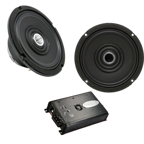 ARC Audio KS-125.2-BX2 Amplifier and a Pair of Moto602-HD 6.5" Speakers Compatible With Harley  Motorcycles