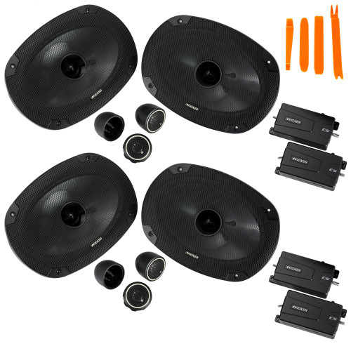 Kicker 46CSS694 - Two Pairs Of CS-Series CSS69 6x9-Inch Component System with .75-inch tweeters, 4-Ohm (2 Pairs)