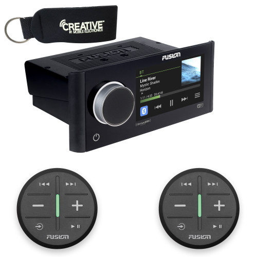 Fusion MS-RA770 Apollo Touchscreen Marine Entertainment System With Two Wireless Remotes For Dual Zones - Black