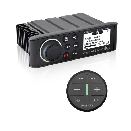 Fusion MS-RA70NSX Marine Entertainment System With Wireless Remote - Black