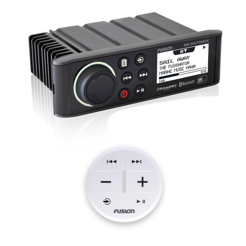 Fusion MS-RA70NSX Marine Entertainment System With Wireless Remote - White