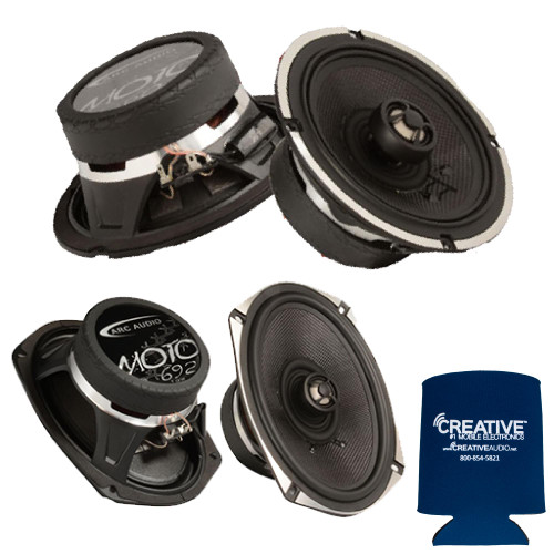 ARC Audio 1 Pair Of MOTO602V2 6.5" Coaxial and 1 Pair MOTO692 6x9" Coaxial Compatible With Harley
